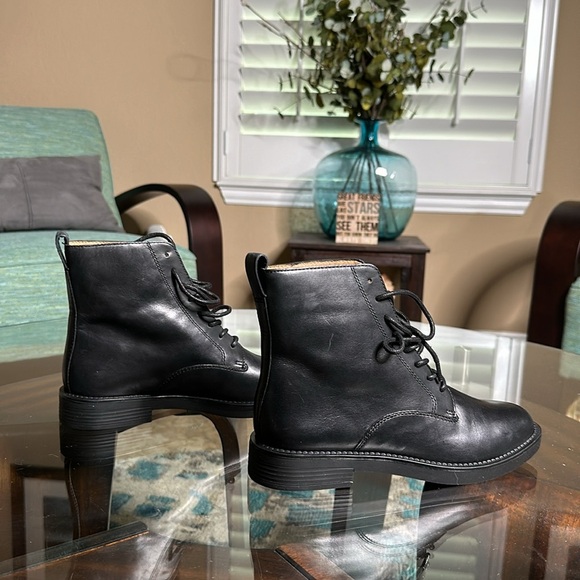 NEW MADEWELL ✨ The Evelyn Lace-Up Ankle Boot in black Size 6 - Picture 10 of 16